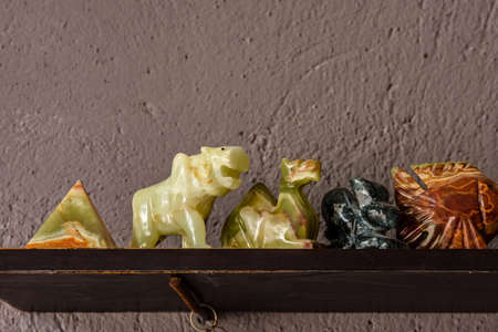 Onyx figurines for sale at shop in Turkeyの写真素材