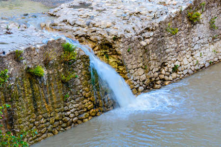 Waterfall in canyon not far from city Kemer. Antalya province, Turkeyの写真素材