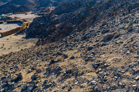 Mountains in arabian desert not far from Hurghada city, Egyptの写真素材