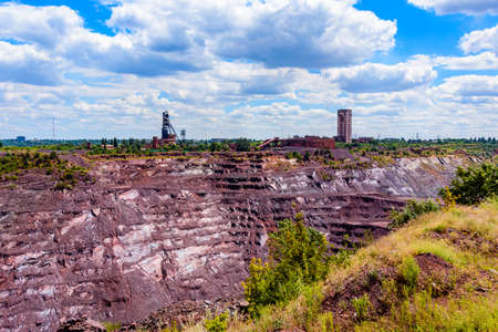 View on iron ore quarry in Kryvyi Rih, Ukraineの写真素材
