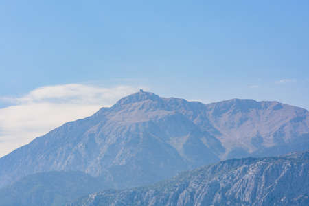 View on Tahtali mountain not far from the Kemer town. Antalya province, Turkeyの写真素材