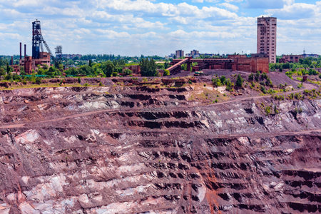 View on iron ore quarry in Kryvyi Rih, Ukraine