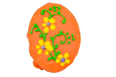 Easter cookie isolated on the white background