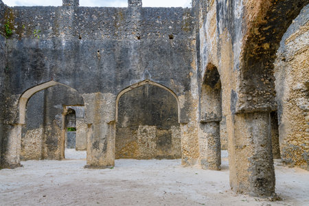 Ruins of Mtoni palace. Place of first years of princess Salme. Zanzibar, Tanzaniaの写真素材