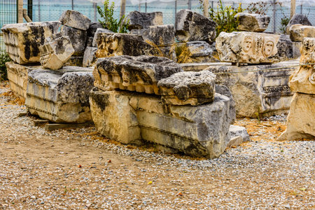 Ruins of ancient novel or Greek theater in town Demre. Ancient Myra city. Antalya province, Turkey