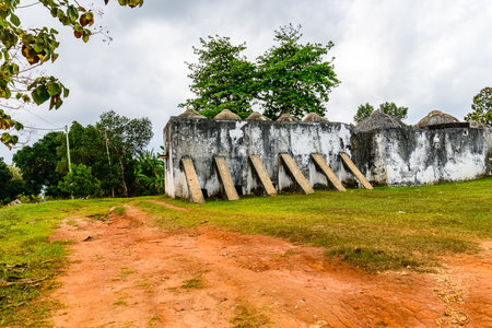 Ruins of Persian Bath in Kidichi village. Zanzibar, Tanzaniaの写真素材
