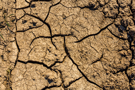 Background of cracked dry barren soil. Global warming conceptの写真素材