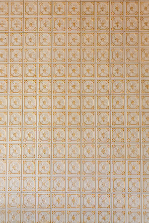 Old vintage ceramic tiles for decoration stoves and fireplaces. Background, texture