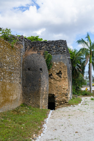 Ruins of Mtoni palace. Place of first years of princess Salme. Zanzibar, Tanzaniaの写真素材