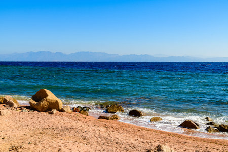 Panoramic view on Red sea. Summer vacation