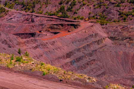 View on iron ore quarry in Kryvyi Rih, Ukraine