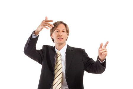businessman  conducting his work