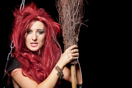 Witch with scary expression..の写真素材