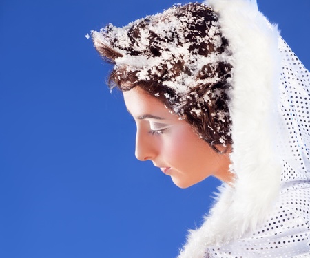 Beautiful girl like Snow Whiteの写真素材