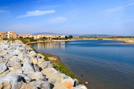 Mediterranean summery sea coast. Nice southeast France.の写真素材