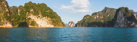 Amazing wild nature of Asia. Cheow Lan lake, Khao Sok National Park, Thailand.の写真素材