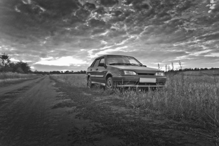 The steppe landscapeの写真素材