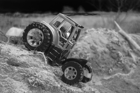 toy tractorの写真素材