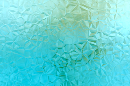 An abstract aquamarine 3D geometric background with a pattern of lines and 3D figures. Can be used as a wallpaper.の写真素材