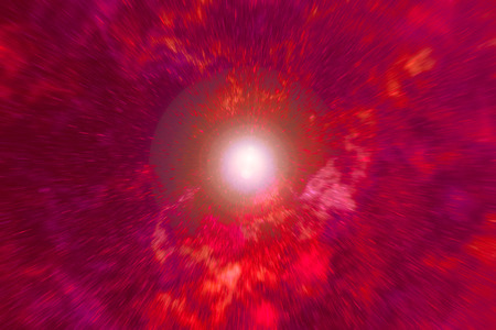 Abstract background texture pattern with artistic view on supernova explosion in red.の写真素材