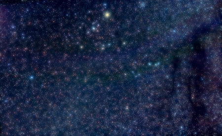 Universe astronomy photo: Taurus (the Bull) constellation with Milky Way stars, galactic dust...