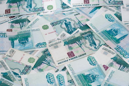 Background notes from the face value of one thousand rubles
