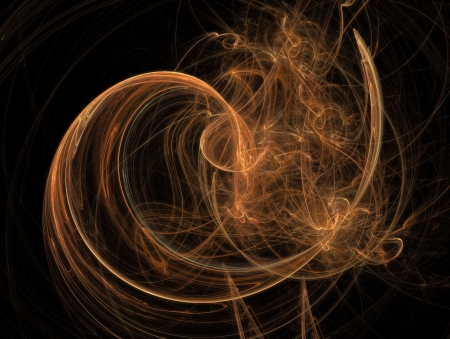 abstract fractal on black background, hi-resの写真素材