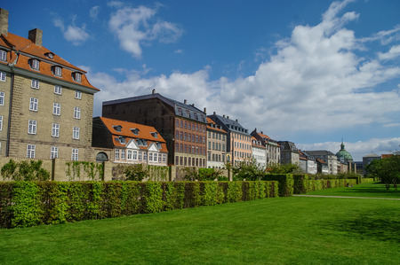 Kings Garden - park in the center of Copenhagen, near the Rosenborg Castle, Denmark.のeditorial素材