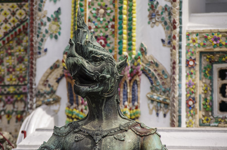 Bronze sculpture of Garuda in Wat Phra Kaeo, Temple of the Emerald Buddha and the home of the Thai King. Bangkok, Thailandの写真素材