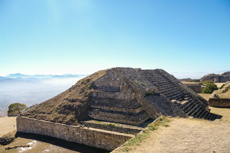 Monte Alban - the ruins of the Zapotec civilization in Oaxaca, Mexicoの写真素材