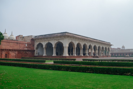 Diwan E Aam, Hall of Public Audience in Red Agra Fort. Agra, Uttar Pradesh, Indiaの写真素材
