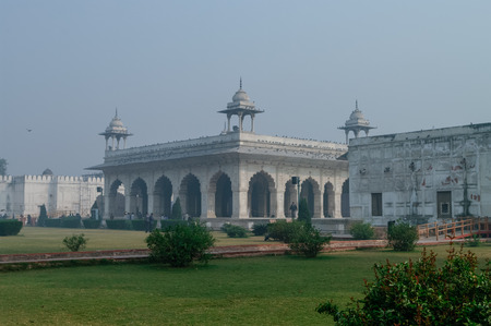 View of Diwan i Khas in Red Fort, Delhi, Indiaの写真素材