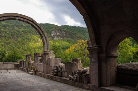 Ruins of Halidzor Fortress near village of Kapan, Armenia
