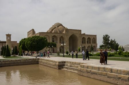 Bukhara, Uzbekistan - April 29, 2015: Baha-ud-Din Naqshband Bukhari Ensemble.のeditorial素材