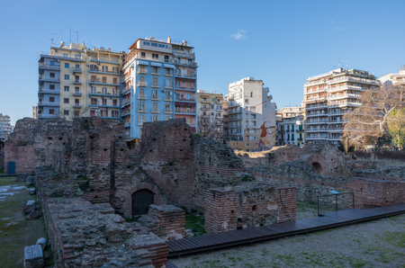 Palace Complex of Galerius ruins, Navarino Square, Thessaloniki, Greeceのeditorial素材