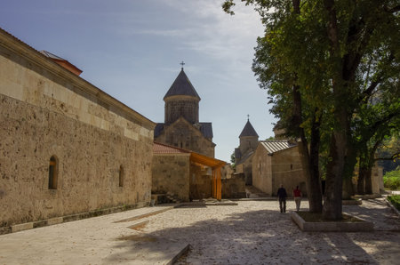 The ancient Haghartsin monastery is located near the town of Dilijan, in a wooded valley.の写真素材