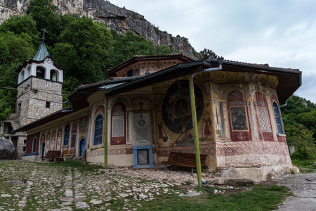 Veliko Tarnovo, Bulgaria - May 8, 2019: Medieval Orthodox Monastery of the Holy Transfiguration of God, Veliko Tarnovo regionのeditorial素材