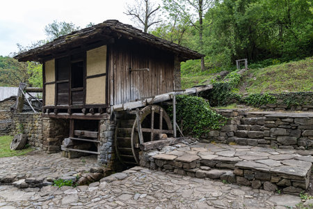 Old watermill in architectural ethnographic complex