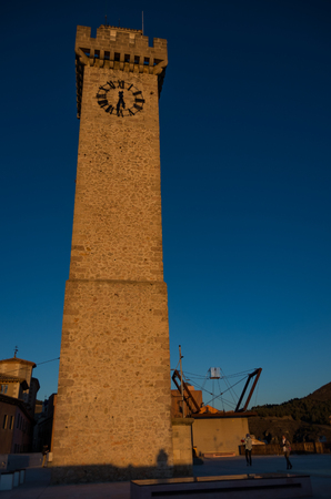 Cuenca, Spain - December 29, 2016:  The Mangana Tower in Cuenca. Cuenca is the capital of the province of Cuenca in Spain.のeditorial素材