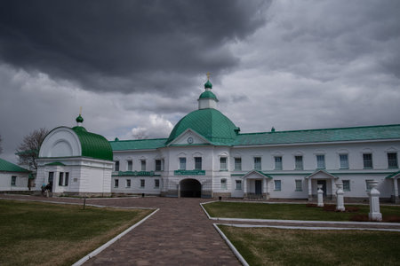 Staraya Sloboda village, Leningrade region, Russia - May 9, 2022: Trinity Alexander-Svirsky...
