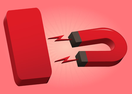 Red magnet one blank red plateのイラスト素材