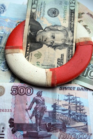 Lifebuoy ring of economyの写真素材