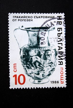 Vintage Bolgarian post stamp  Treasure from Trakiaの写真素材