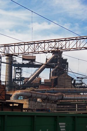 Factory on a background of the skyの写真素材