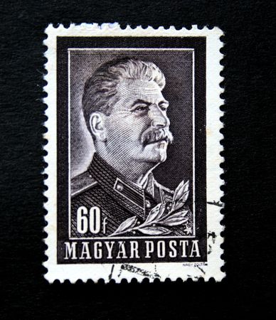 Old stamp. Circa 1950.Hungary.Stalinのeditorial素材