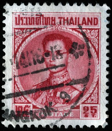  THAILAND - CIRCA 1914: A stamp printed in Thailand shows Somdet Chaofa Prajadhipok Sakdidej prince of Siam, circa 1914 の写真素材