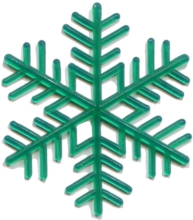 snowflake plastic toy was released in the 70s of last century isolated on white backgroundの写真素材