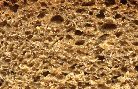 detailed close-up of rye bread full frame