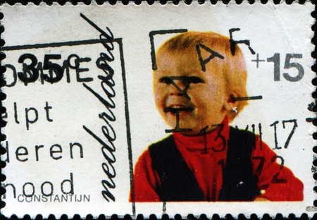 NETHERLANDS - CIRCA 1972: A stamp printed in Netherlands shows Prince Constantin, circa 1972の写真素材