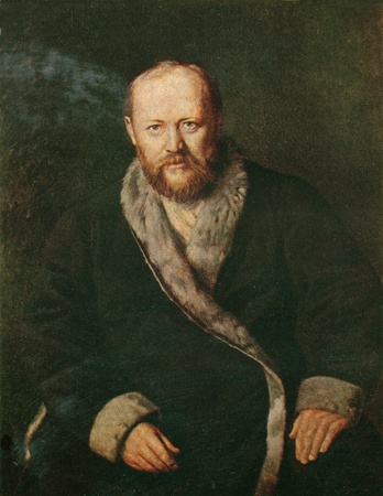 Alexei Ostrovsky, a portrait of Vasily Perov, 1871, from the collection of the State Tretyakov Gallery, Moscowのeditorial素材